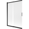 Mexen Fox 2-panel sliding bathtub screen 120 x 150 cm, frosted, black - 891-120-002-70-30
