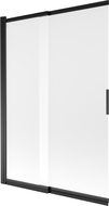 Mexen Fox 2-panel sliding shower screen 120 x 150 cm, frosted, black - 891-120-002-70-30