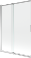 Mexen Fox 2-panel Sliding Shower Screen 120 x 150 cm, Transparent, Chrome - 891-120-002-01-00