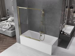 Mexen Fox 2-Panel Sliding Shower Screen 120 x 150 cm, Transparent, Gold - 891-120-002-50-00
