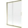 Mexen Fox 2-Panel Sliding Shower Screen 120 x 150 cm, Transparent, Gold - 891-120-002-50-00