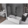 Mexen Fox 2-panel sliding bathtub screen 120 x 150 cm, transparent, black - 891-120-002-70-00