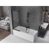 Mexen Fox sliding 2-panel bathtub screen 120 x 150 cm, transparent, black - 891-120-002-70-00