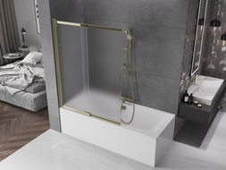 Mexen Fox 2-panel sliding bathtub screen 120 x 150 cm, frost, gold - 891-120-002-50-30