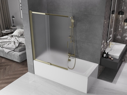 Mexen Fox shower screen 2-wing sliding 120 x 150 cm, frost, gold - 891-120-002-50-30