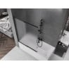 Mexen Fox 2-panel sliding shower screen 120 x 150 cm, frosted, black - 891-120-002-70-30