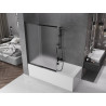 Mexen Fox 2-panel sliding bathtub screen 120 x 150 cm, frost, black - 891-120-002-70-30