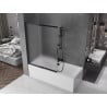 Mexen Fox 2-panel sliding bathtub screen 120 x 150 cm, frosted, black - 891-120-002-70-30