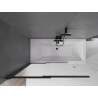 Mexen Fox 2-panel sliding bathtub screen 120 x 150 cm, frost, black - 891-120-002-70-30