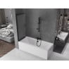 Mexen Fox 2-panel sliding shower screen 120 x 150 cm, frosted, black - 891-120-002-70-30