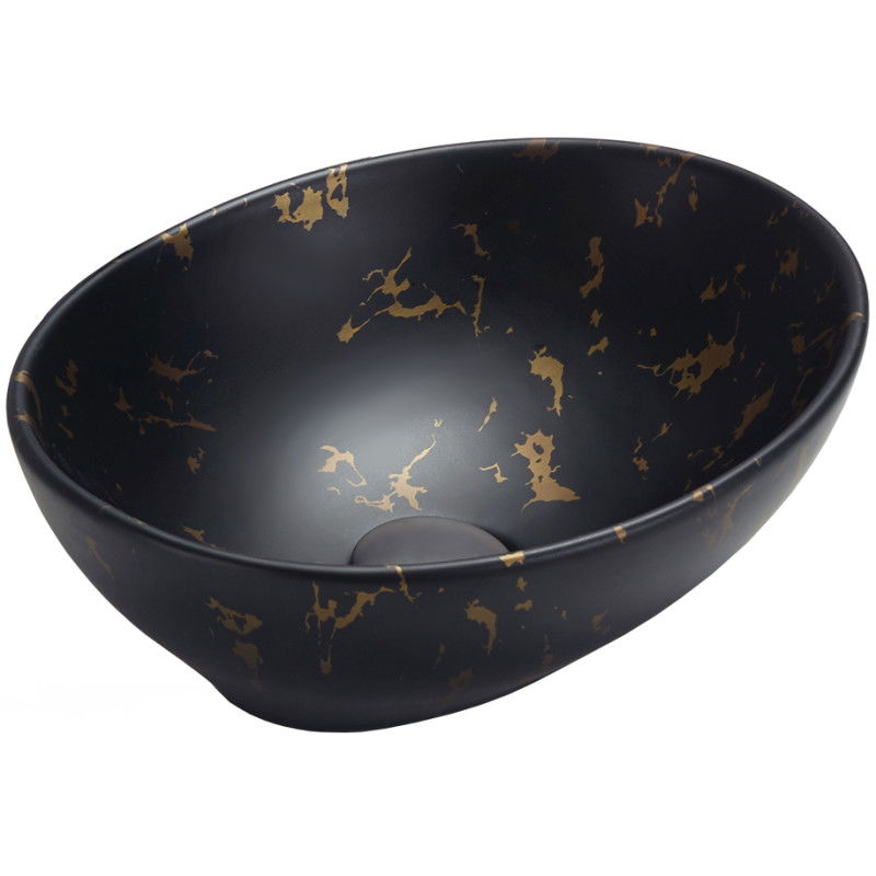 Mexen Elza countertop washbasin 40 x 33 cm, Black stone - 21014097