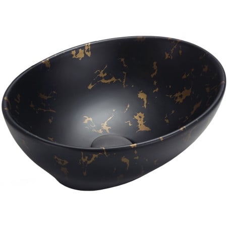 Mexen Elza countertop sink 40 x 33 cm, black stone - 21014097
