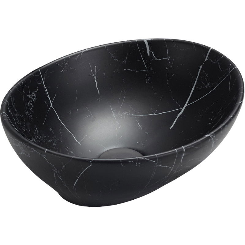 Mexen Elza countertop sink 40 x 33 cm, black stone - 21014099