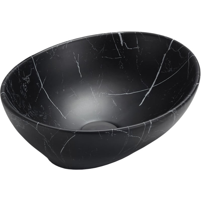 Mexen Elza countertop washbasin 40 x 33 cm, Black stone - 21014099