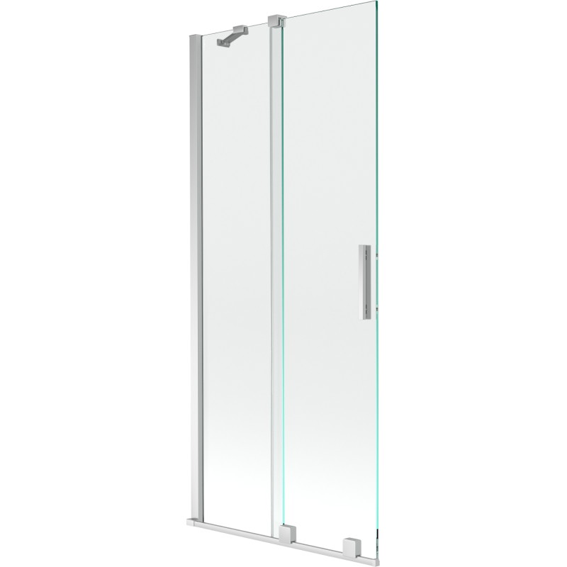 Mexen Velar 2-wing Sliding Bath Screen 85 x 150 cm, Transparent, Chrome - 896-085-000-01-01