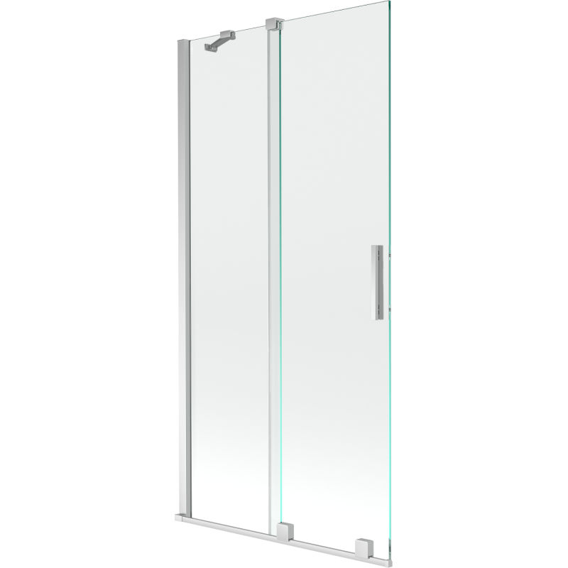 Mexen Velar 2-Wing Sliding Bath Screen 90 x 150 cm, Transparent, Chrome - 896-090-000-01-01