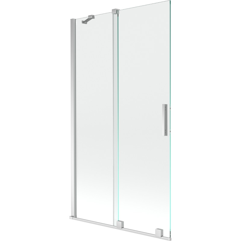 Mexen Velar 2-wing Sliding Bathtub Screen 100 x 150 cm, Transparent, Chrome - 896-100-000-01-01