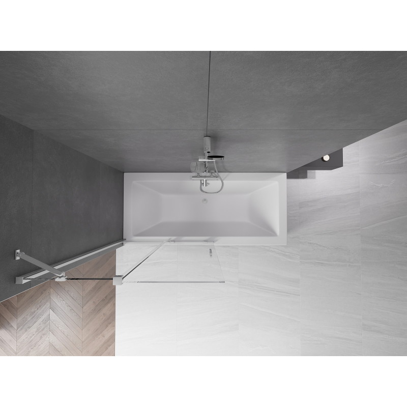 Mexen Velar 2-wing Sliding Bathtub Screen 100 x 150 cm, Transparent, Chrome - 896-100-000-01-01