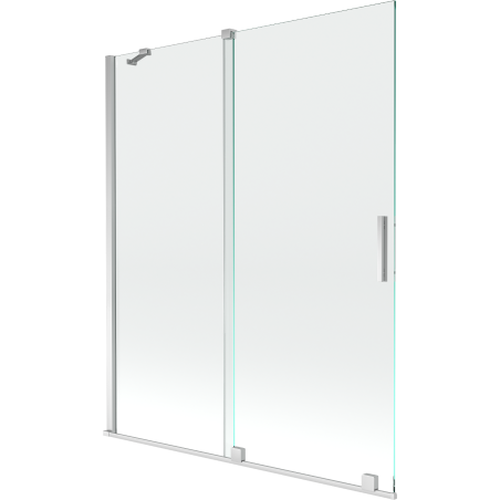 Mexen Velar 2-panel sliding bathtub screen 140 x 150 cm, transparent, chrome - 896-140-000-01-01