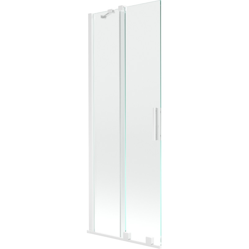 Mexen Velar bathtub screen 2-panel sliding 75 x 150 cm, transparent, white - 896-075-000-01-20