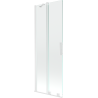 Mexen Velar 2-wing bathtub screen Sliding 70 x 150 cm, transparent, white - 896-075-000-01-20