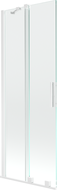 Mexen Velar bathtub screen 2-panel sliding 75 x 150 cm, transparent, white - 896-075-000-01-20