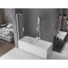 Mexen Velar 2-wing bathtub screen Sliding 70 x 150 cm, transparent, white - 896-075-000-01-20