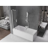 Mexen Velar bathtub screen 2-panel sliding 75 x 150 cm, transparent, white - 896-075-000-01-20