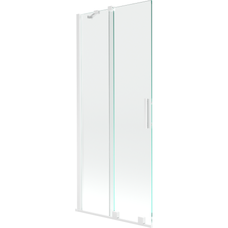 Mexen Velar 2-panel sliding bathtub screen 80 x 150 cm, transparent, white - 896-080-000-01-20