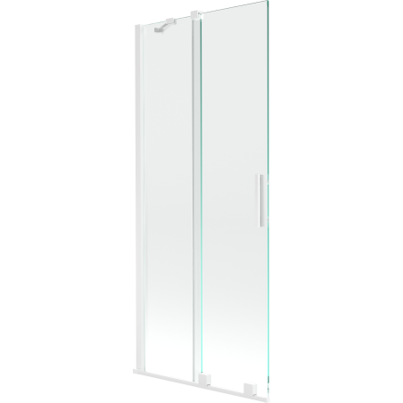Mexen Velar bath screen 2-wing sliding 80 x 150 cm, transparent, white - 896-080-000-01-20