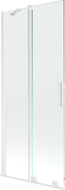 Mexen Velar 2-panel sliding bathtub screen 80 x 150 cm, transparent, white - 896-080-000-01-20