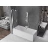 Mexen Velar 2-panel sliding bathtub screen 80 x 150 cm, transparent, white - 896-080-000-01-20