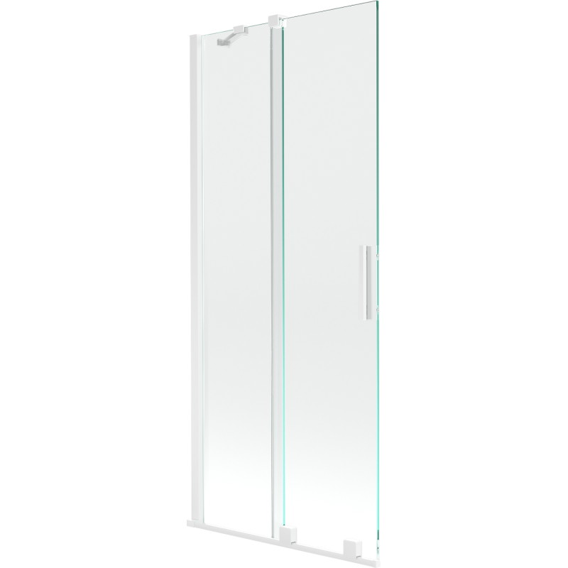 Mexen Velar 2-panel sliding bathtub screen 85 x 150 cm, transparent, white - 896-085-000-01-20