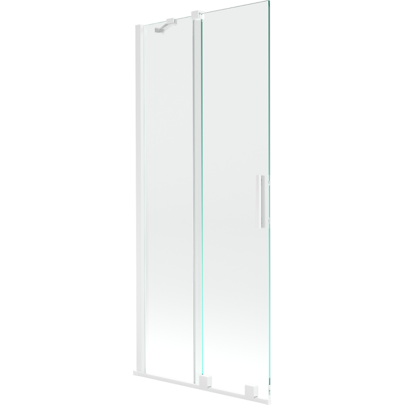 Mexen Velar 2-wing bathtub screen Sliding 85 x 150 cm, transparent, white - 896-085-000-01-20