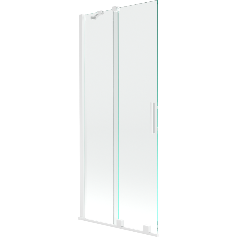 Mexen Velar 2-wing sliding bath screen 85 x 150 cm, transparent, white - 896-085-000-01-20