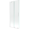 Mexen Velar 2-panel sliding bathtub screen 85 x 150 cm, transparent, white - 896-085-000-01-20