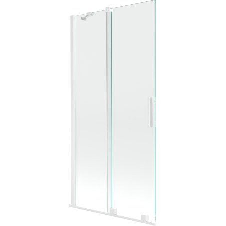 Mexen Velar 2-wing bathtub screen Sliding 90 x 150 cm, transparent, white - 896-090-000-01-20