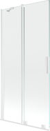 Mexen Velar 2-Leaf Sliding Bath Screen 90 x 150 cm, Transparent, White - 896-090-000-01-20