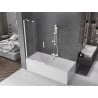 Mexen Velar 2-wing Sliding Bath Screen 90 x 150 cm, Transparent, White - 896-090-000-01-20