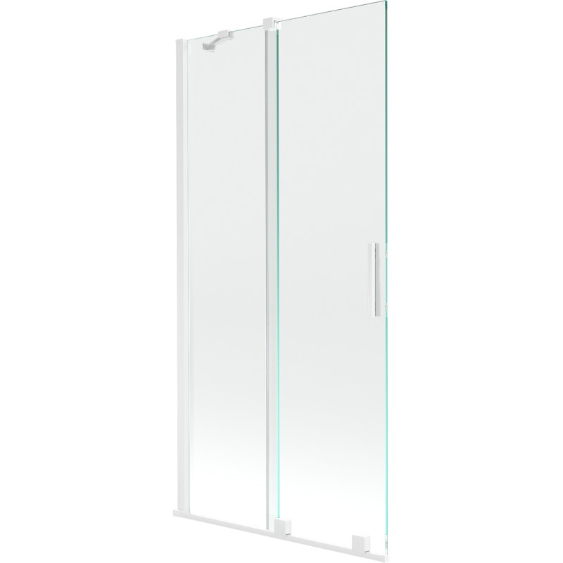 Mexen Velar 2-wing sliding bathtub screen 95 x 150 cm, transparent, white - 896-095-000-01-20