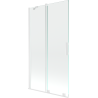 Mexen Velar 2-panel sliding bath screen 100 x 150 cm, transparent, white - 896-100-000-01-20