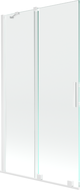 Mexen Velar 2-panel sliding bath screen 100 x 150 cm, transparent, white - 896-100-000-01-20