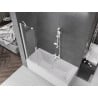 Mexen Velar 2-panel sliding bathtub screen 100 x 150 cm, transparent, white - 896-100-000-01-20