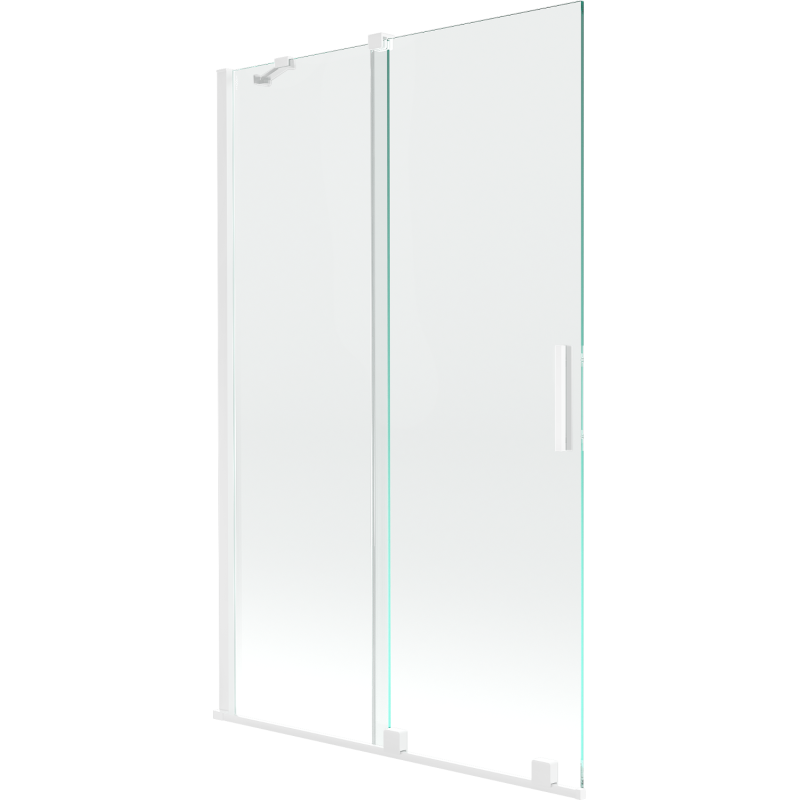 Mexen Velar 2-panel sliding bath screen 110 x 150 cm, transparent, white - 896-110-000-01-20