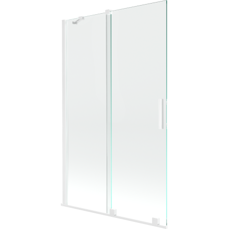 Mexen Velar 2-panel sliding bath screen 110 x 150 cm, transparent, white - 896-110-000-01-20