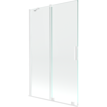 Mexen Velar two-wing sliding bathtub screen 110 x 150 cm, transparent, white - 896-110-000-01-20