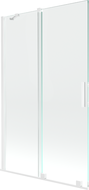 Mexen Velar two-wing sliding bathtub screen 110 x 150 cm, transparent, white - 896-110-000-01-20