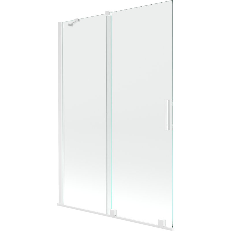 Mexen Velar 2-panel sliding bath screen 120 x 150 cm, transparent, white - 896-120-000-01-20