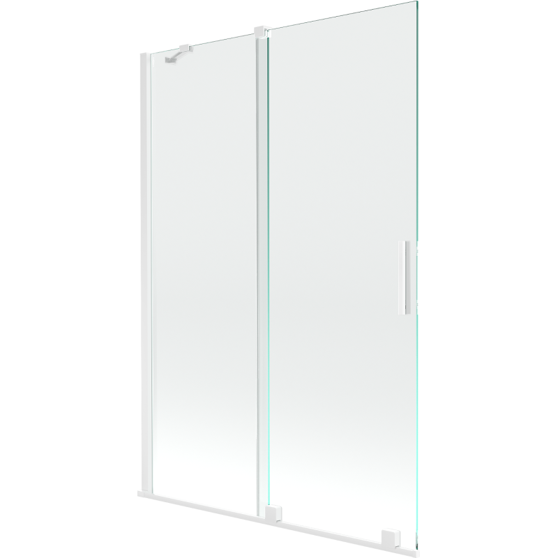 Mexen Velar 2-wing bathtub screen Sliding 120 x 150 cm, transparent, white - 896-120-000-01-20