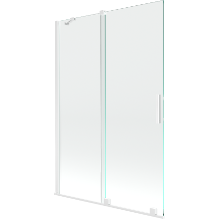Mexen Velar 2-wing bathtub screen Sliding 120 x 150 cm, transparent, white - 896-120-000-01-20